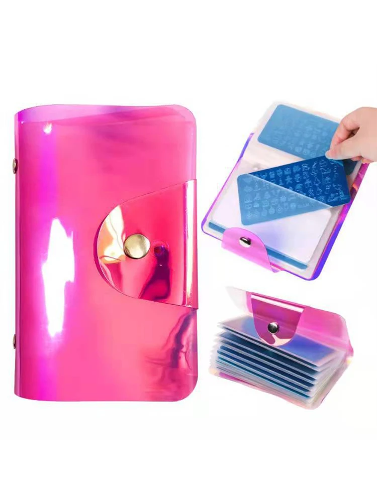 Голографическая штамповочная пластина 20 слотов чехол для ногтевого дизайна