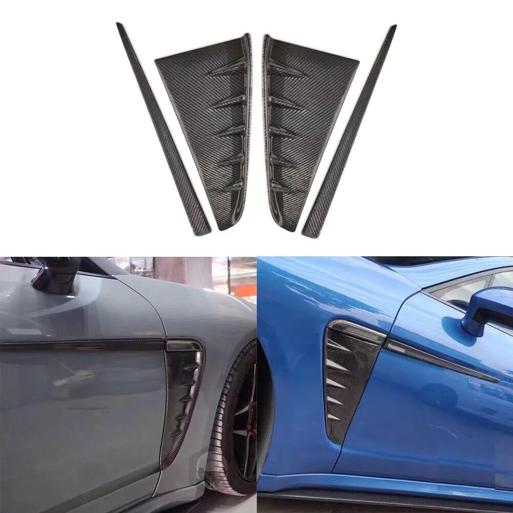 

Real Carbon Fiber Car Side Fender Vent Cover Car Performance Trim Fit For Porsche Panamera 970 2010-2016
