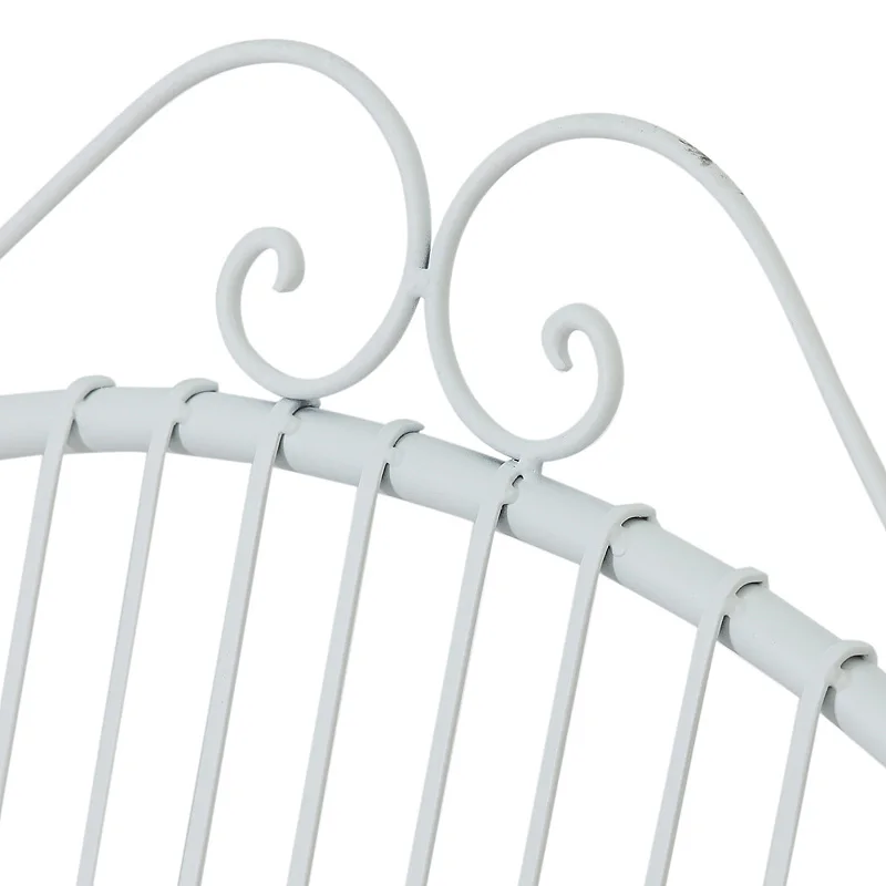 Американский кантри Железный искусство белый двойной качели уличный двор