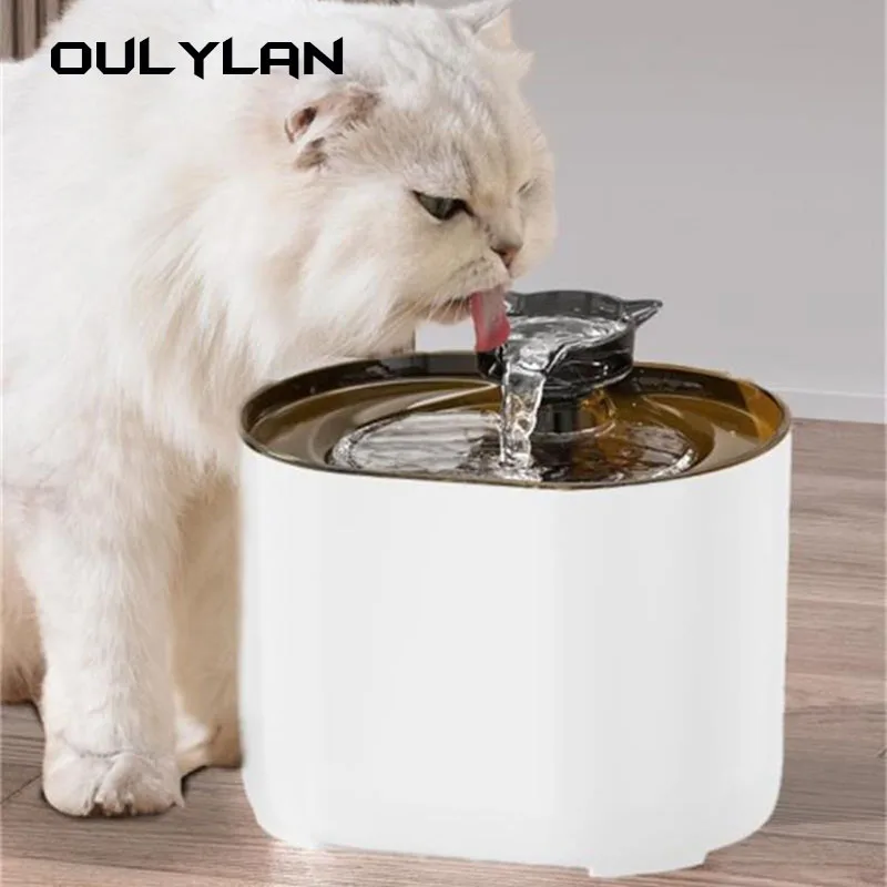 

Диспенсер для воды для домашних животных OULYLAN, умный индукционный диспенсер для кошачьей воды, автоматическая циркуляция, фильтрация живой ...