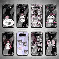 kuromi phone case tempered glass for samsung s20 plus s7 s8 s9 s10 note 8 9 10 plus