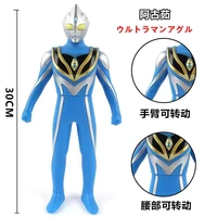 30cm large size soft rubber ultraman agul version 2 action figures model furnishing articles movable joints puppets children toy