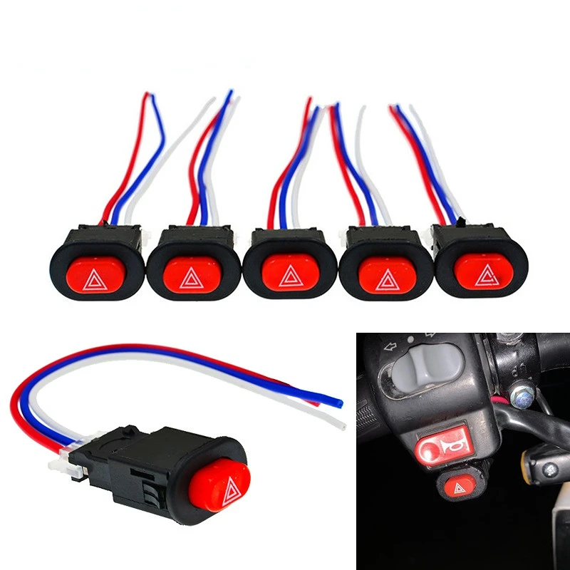 

Motorcycle Refitting Accessories Double Flashing Turn Signal Double Jump Three-wire Warning Light Danger Light Switch