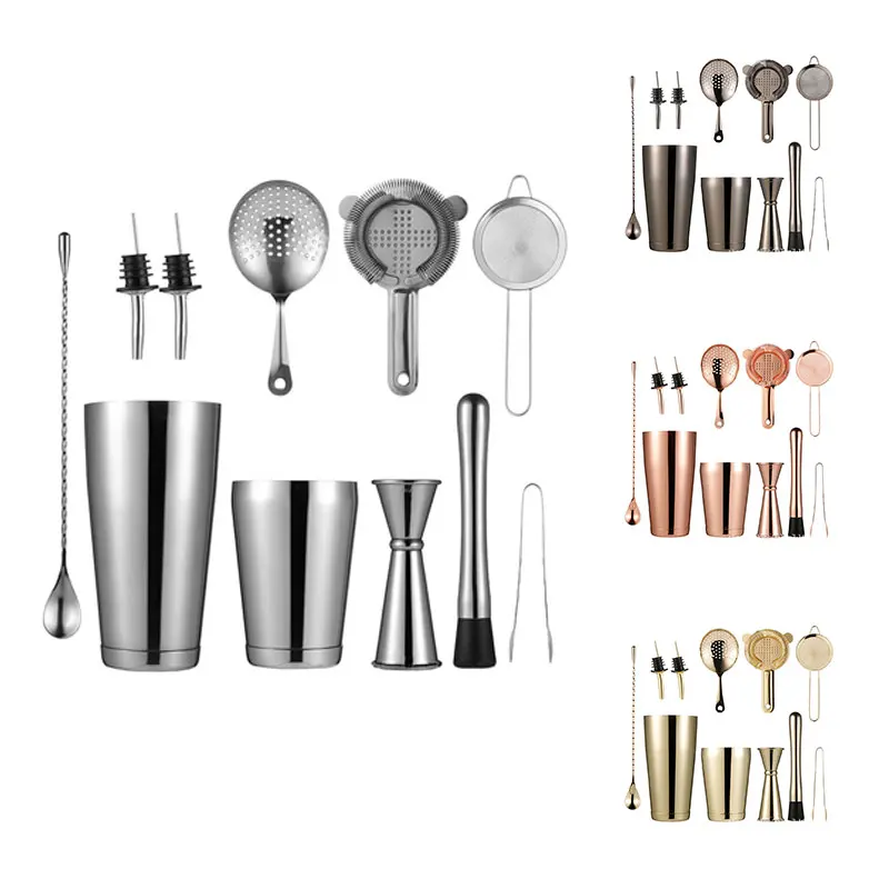 

Bartender Kit 10-Piece Cocktail Shaker Set Of Stainless Steel For Mixed Drinks Martini Bar Tools