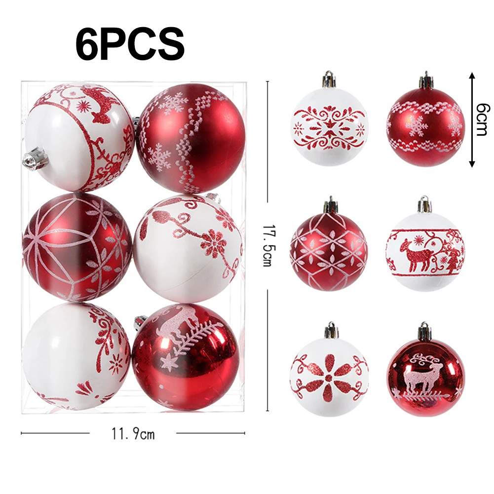 

1box Christmas Ball Ornaments Xmas Tree Hanging Pendant Christmas Decorations For Home 2023 Navidad Natal Noel New Year Gift