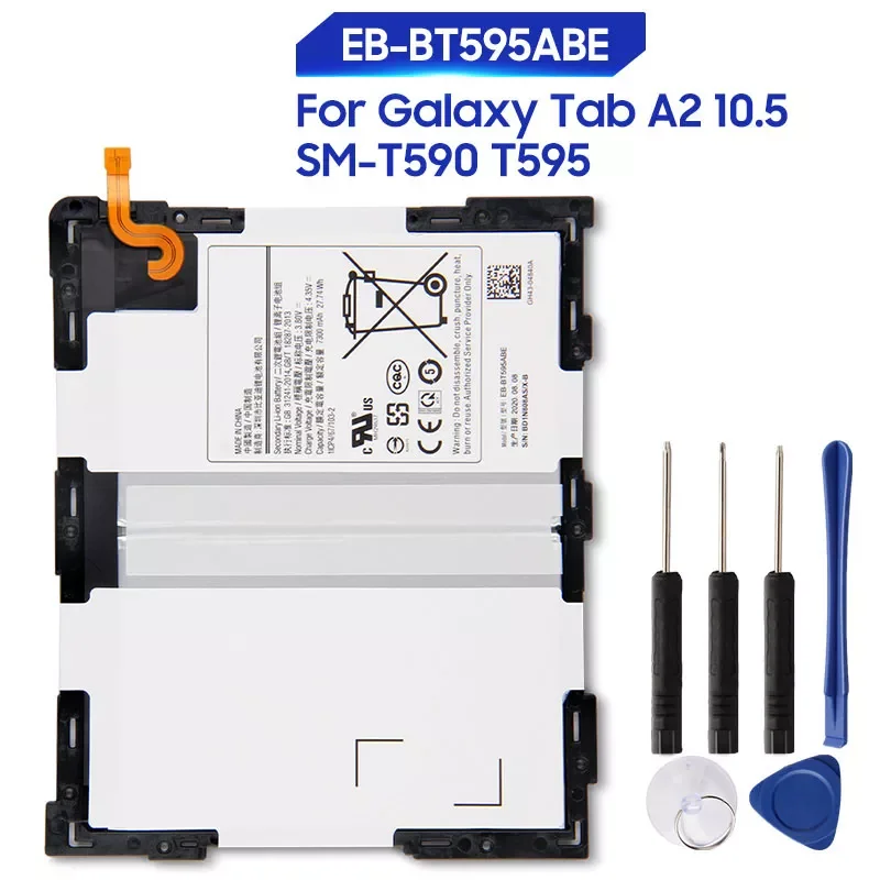 

NEW2022 Replacement Battery For Samsung Galaxy Tab A2 10.5 SM-T590 T595 SM-T835 EB-BT595ABE Rechargeable Tablet Battery