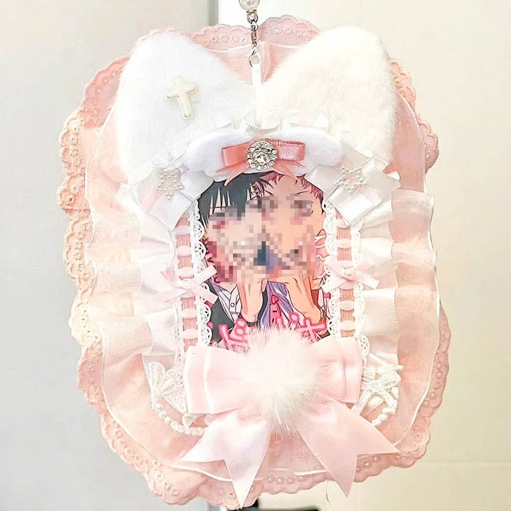 Poca Phtocard Toploader Чистый кружевной рукав Белая лента Коллекционная книга Рукав для