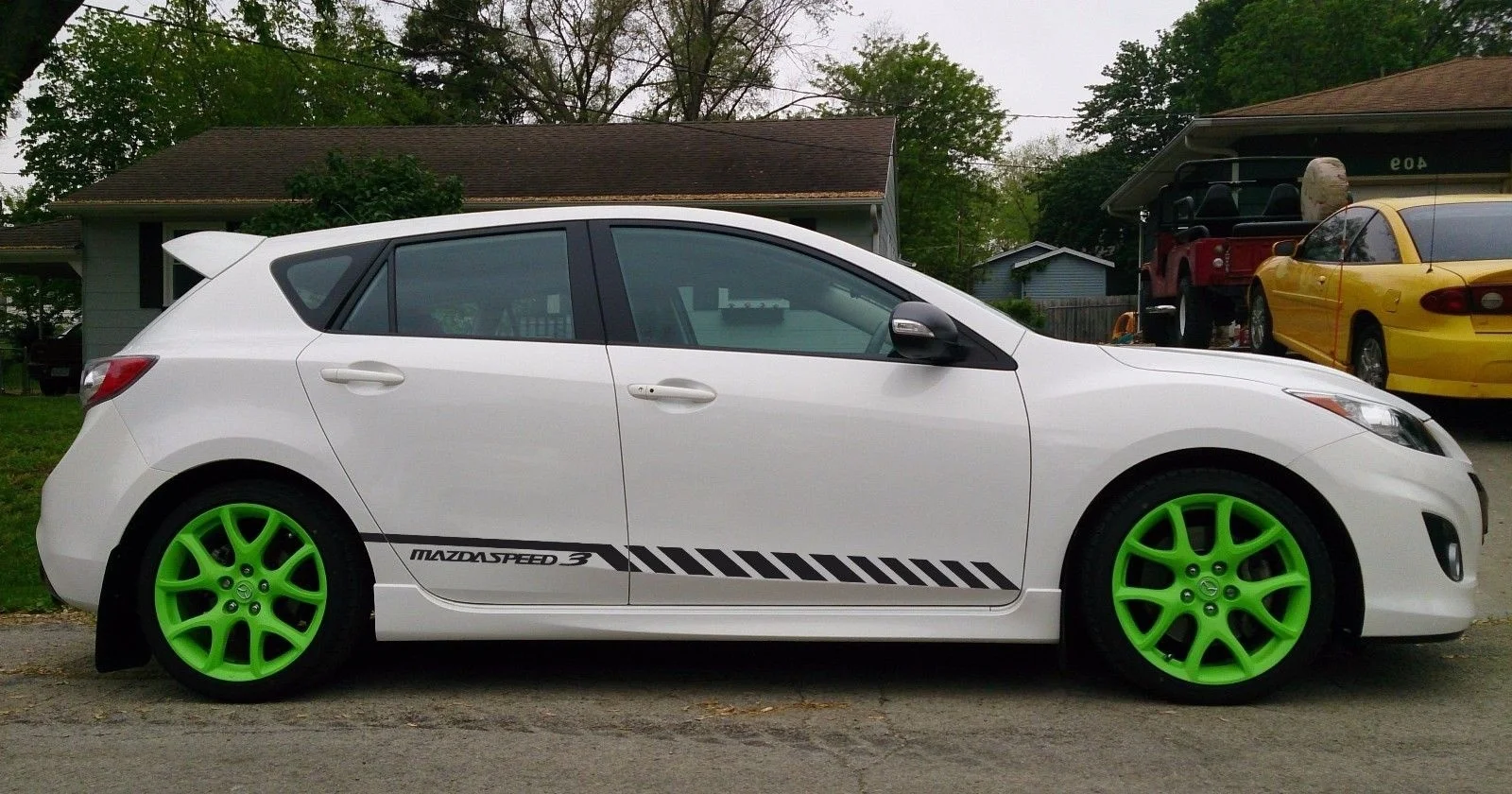 

Виниловая наклейка для гоночных автомобилей Mazdaspeed 3, 2 шт./комплект