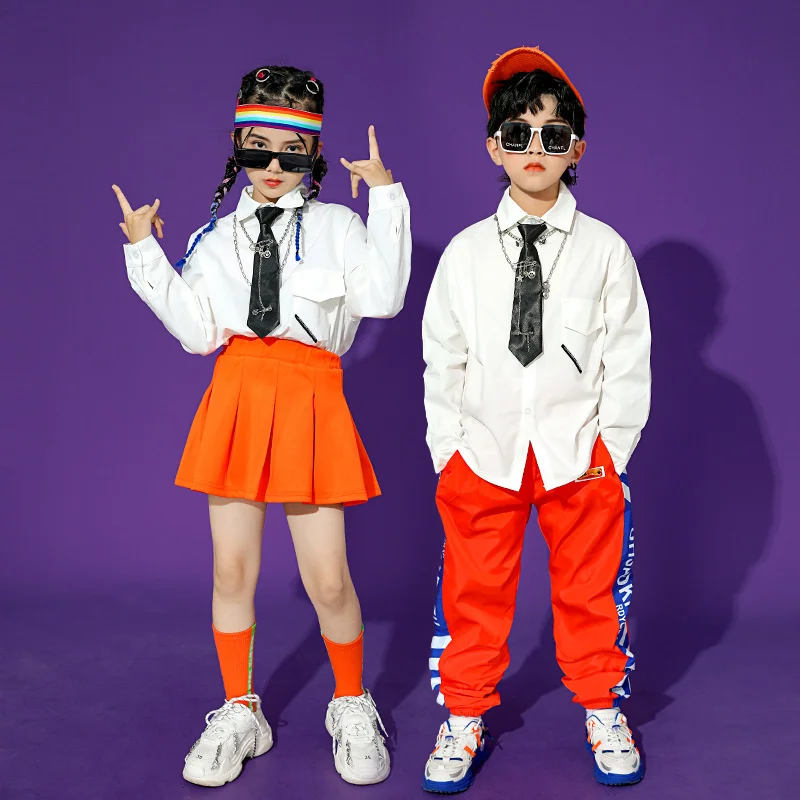 

Trendy children's jazz dance clothes girls hiphop boys' clothes national trendy hip-hop suit boys' performance clothes
