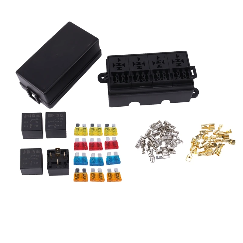 Блок блока предохранителей с клеммами и предохранителем 12 В 40 А для автомобилей