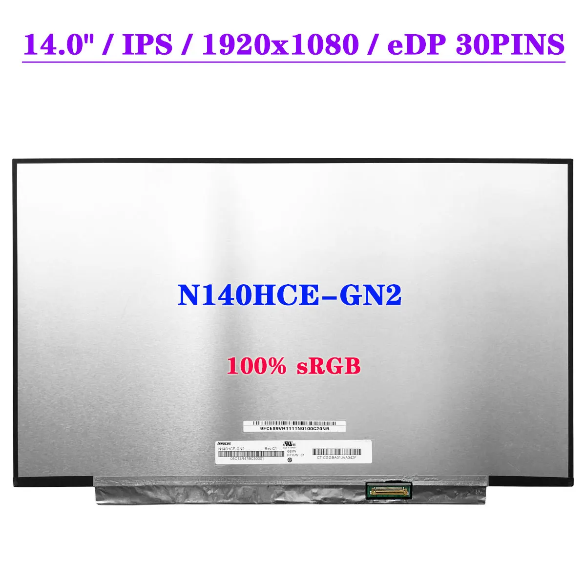 N140HCE-GN2 IPS 100% sRGB ЖК-экран для ноутбука FHD 1920x1080 EDP 30-контактная матричная панель