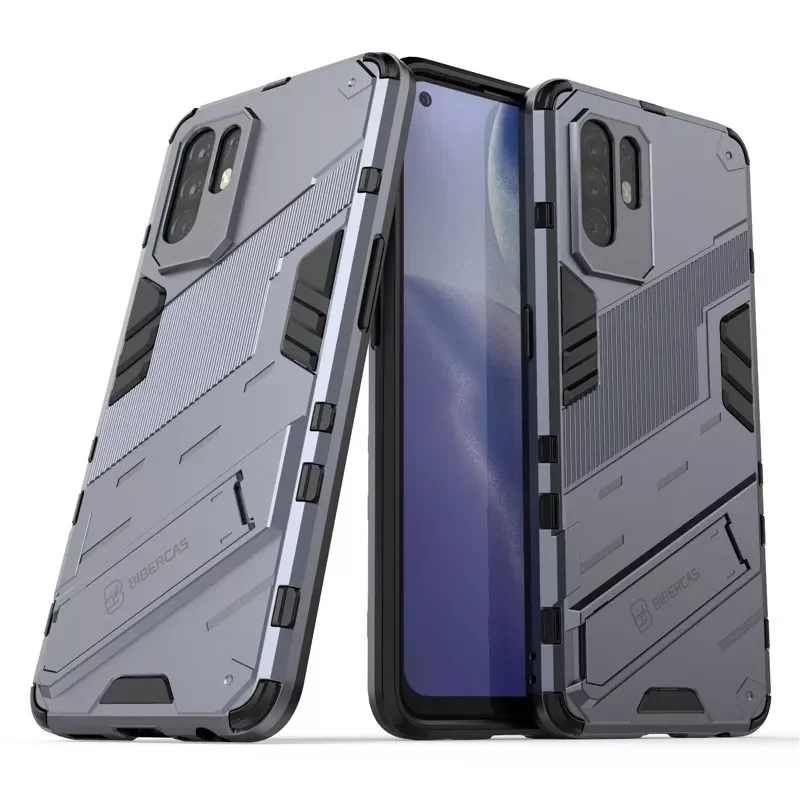 

OPPO Reno5 Z Case For OPPO Reno5 Z Cover Shockproof Silicone Armor PC TPU Stand Protective Phone Bumper For OPPO Reno5 Z