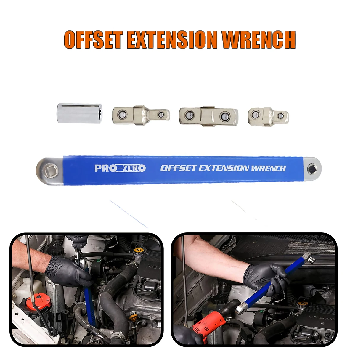 Extension Wrench Universal Multitool Compact Offset Extension Wrench Automotive Metal 39cm Works With Socket Ratchet Impact