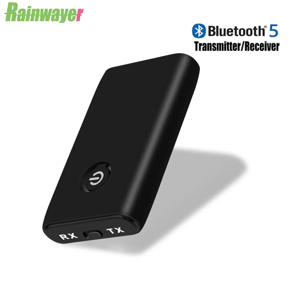 

Rainwayer 5.0 Bluetooth-compatible Adapter 3.5mm Audio receiver transmitter 2 in 1 Wireless Audio Music Receiver For TV Laptop