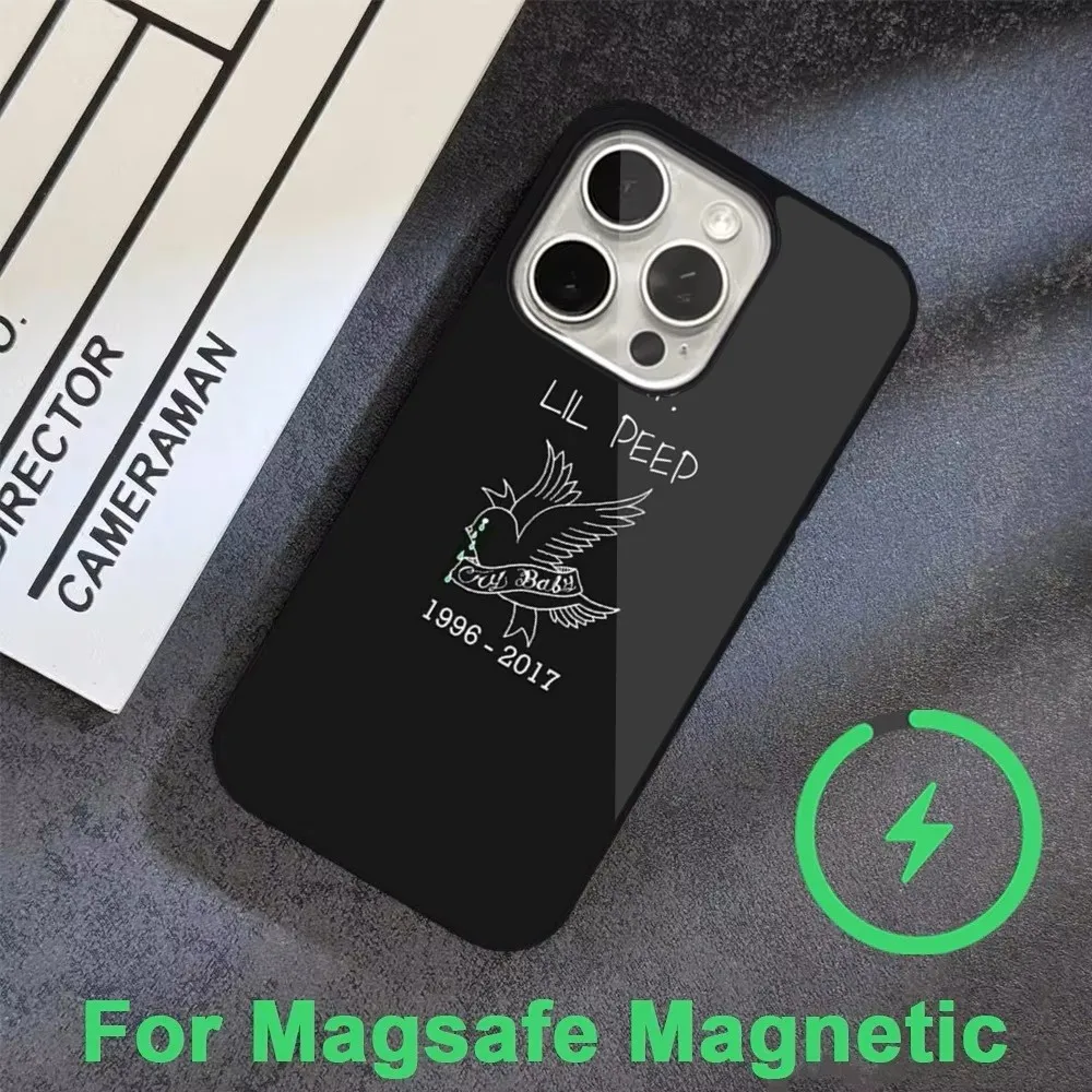 Чехол для телефона Rapper Lil Peep Hell Boys iPhone 16 15 14 13 12 11 Pro Max Plus Mini Magsafe магнитный чехол