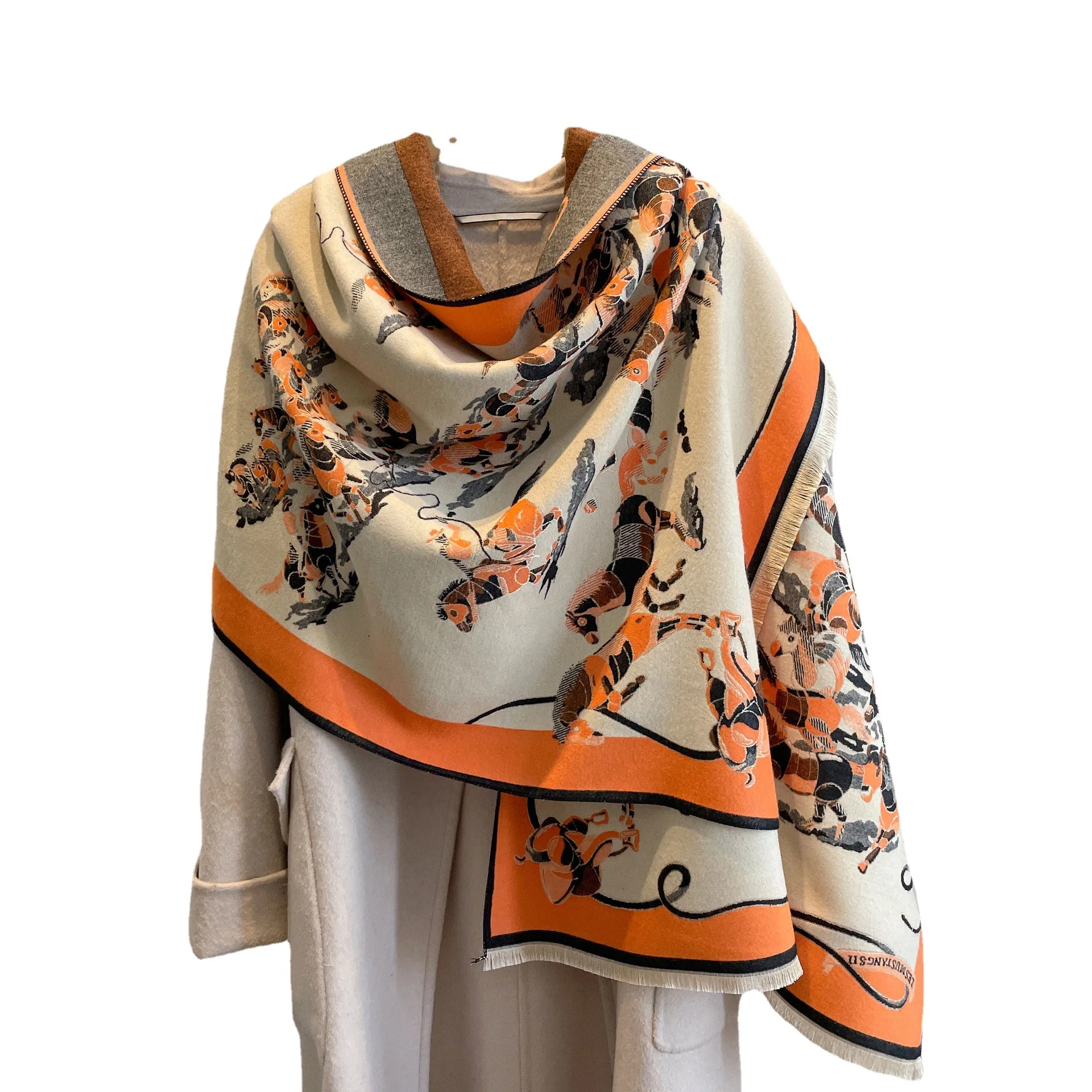 

Кашемировый шарф, женское теплое одеяло Bufanda, элегантный цветочный шарф, хиджаб для дам, Осенние палантины, двусторонние зимние шарфы, шали