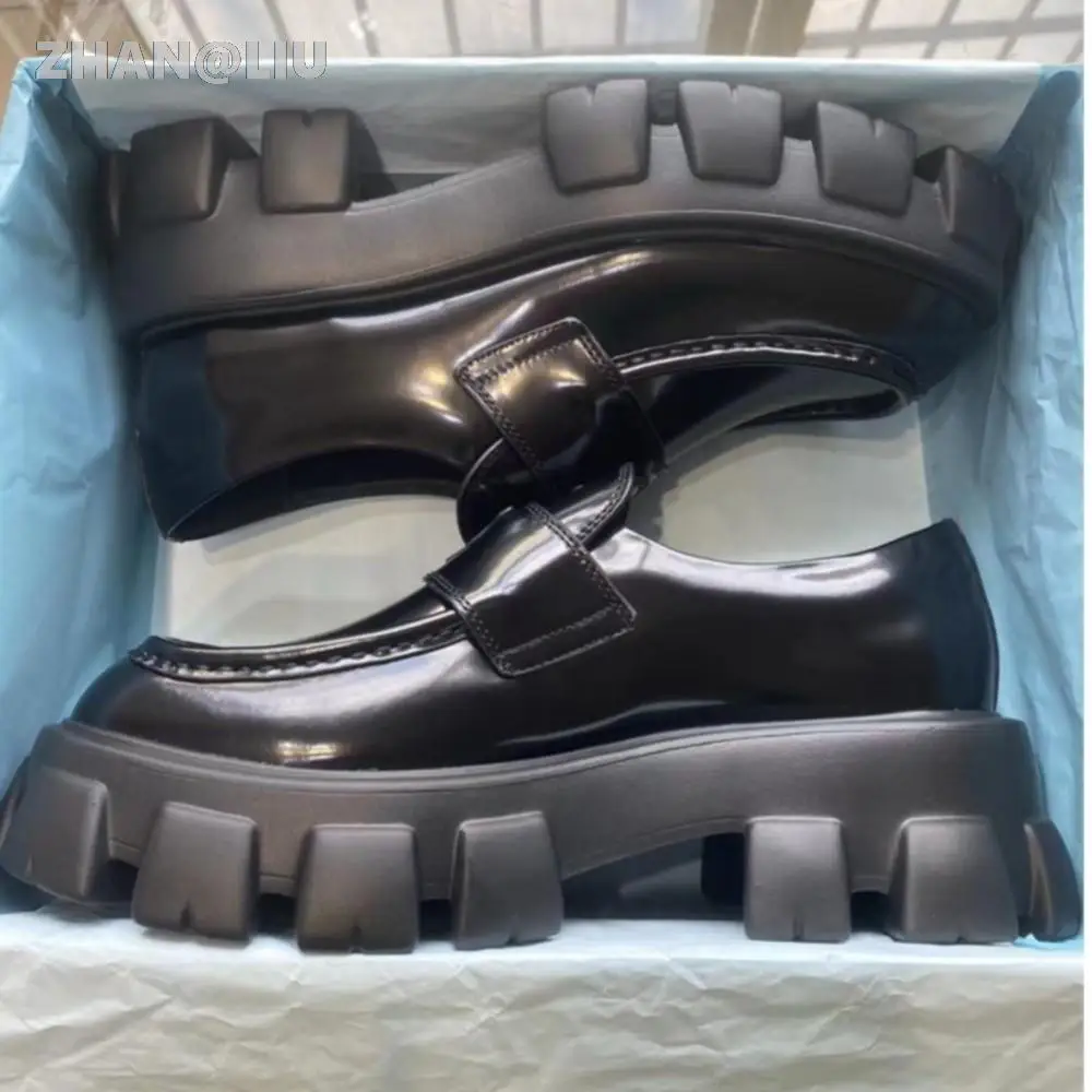 

Брендовые Роскошные лоферы на платформе, обувь из натуральной кожи для женщин, дизайнерская Высококачественная женская обувь, повседневны...