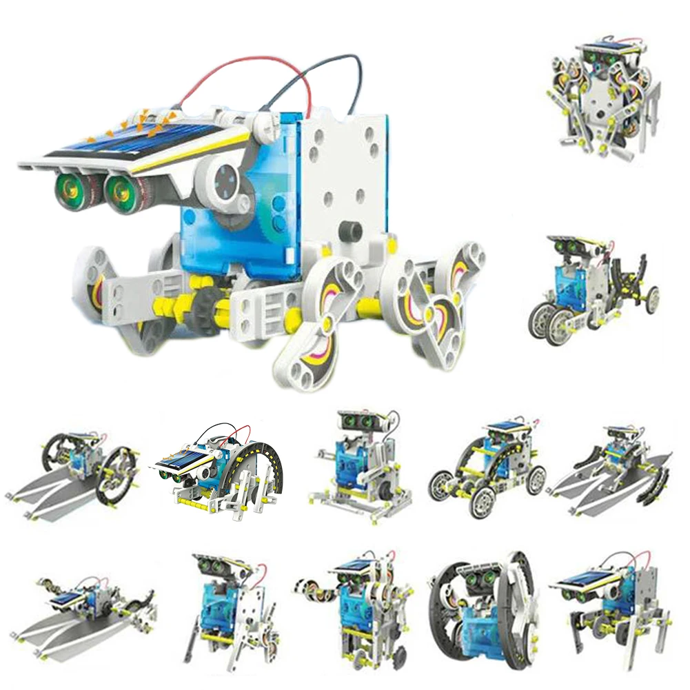 13 In1 Solar Robot Building Kits Science Intellectual Development STEM Diy Student Physics Experiment Assembled Toys for Boys | Игрушки и