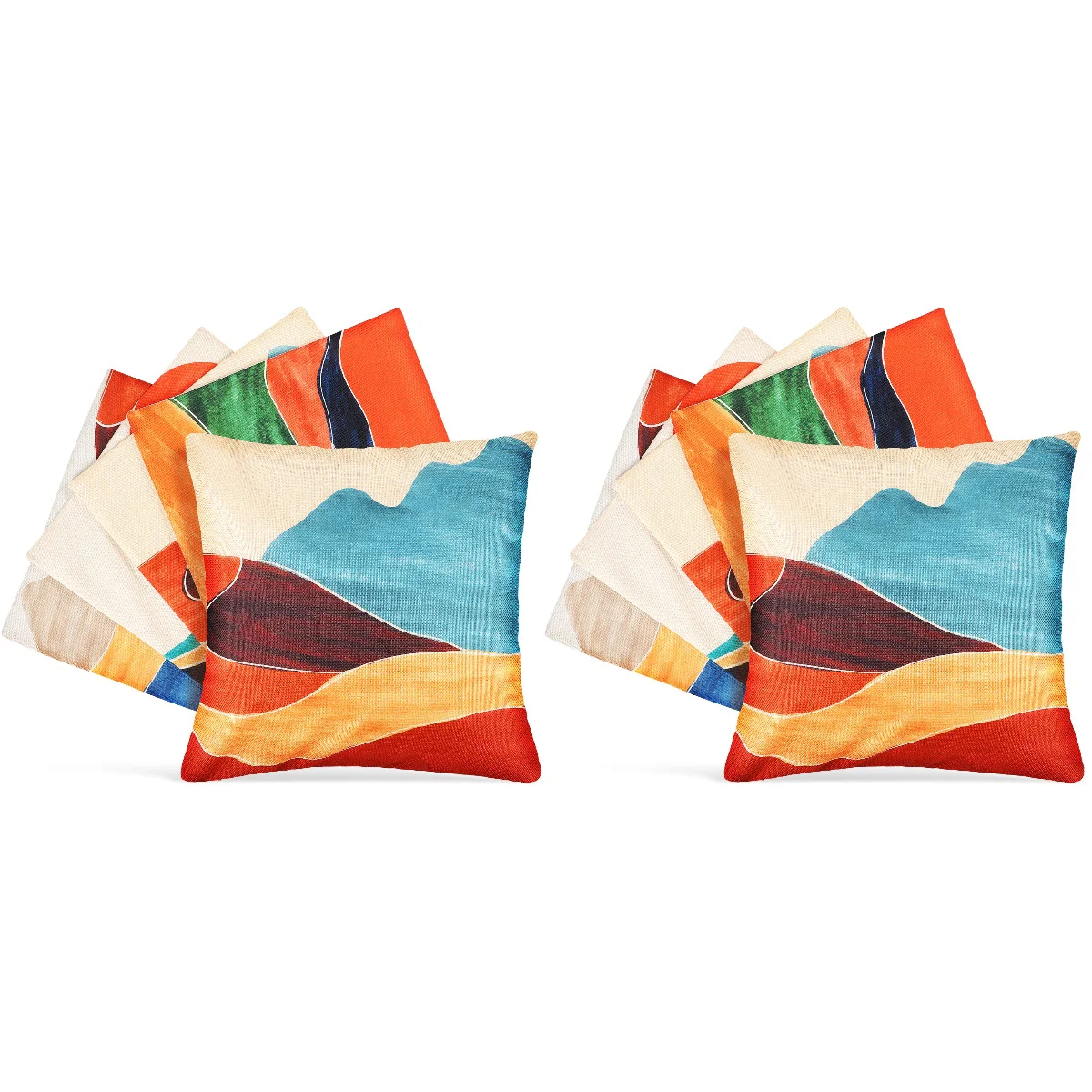 

8 шт., декоративные льняные наволочки в стиле бохо