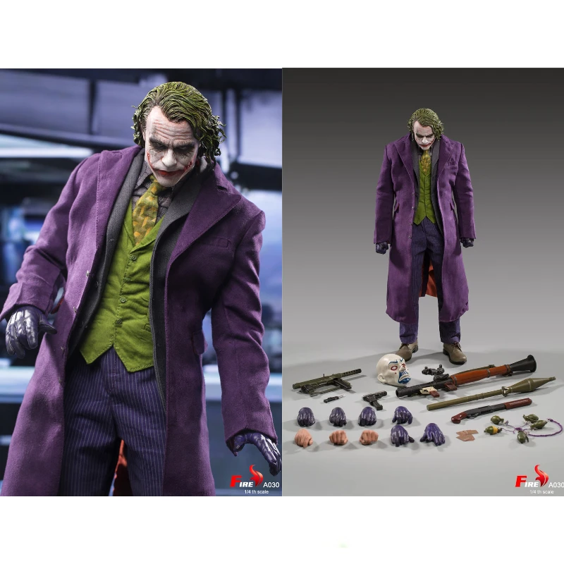 

In Stock FIRE A030 1/4 JOKER Batman Dark Knight Purple Coat Soldier Action Figure Toy Gift Model Collection Hobbies