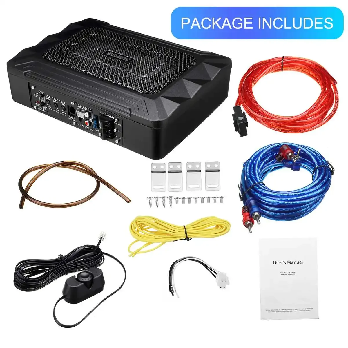 Усилитель для динамика 600 Вт/800 Вт активный сабвуфер автомобиля ультратонкий