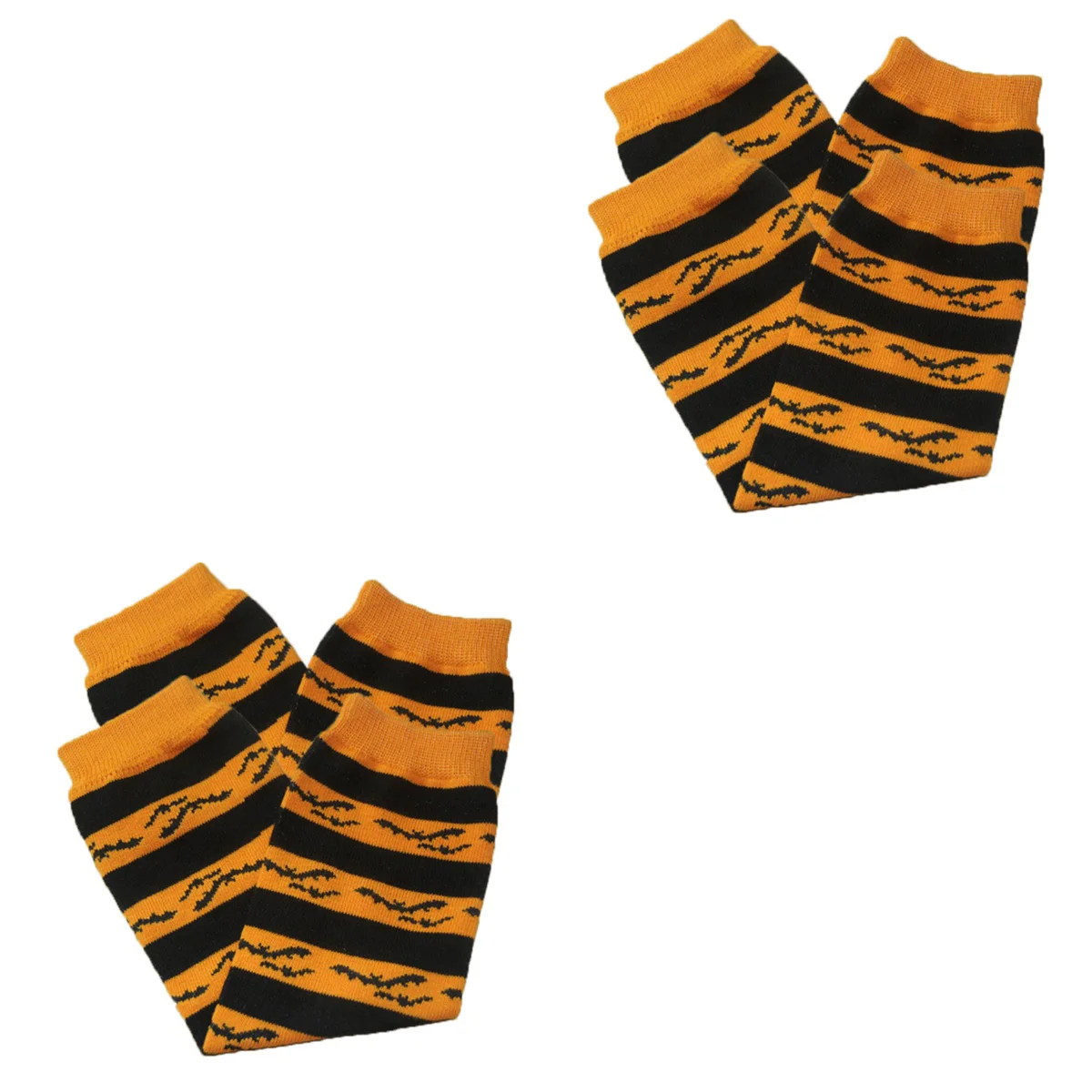 

2 Pairs Bat Pattern Children Socks Warm Leg Knee Stockings for Boys Girls