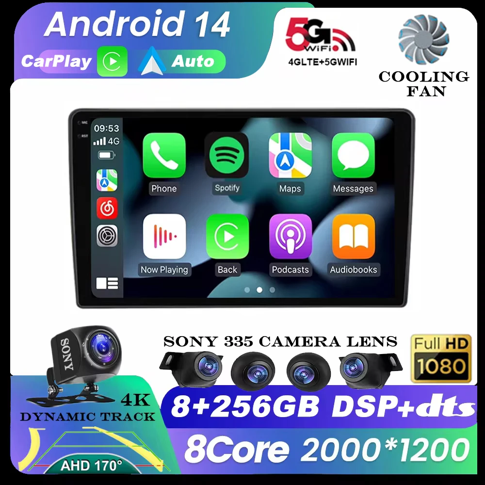 Автомобильный Rodio Android 14 для Hyundai Azera Grandeur TG 2005-2011 автомобильный мультимедийный