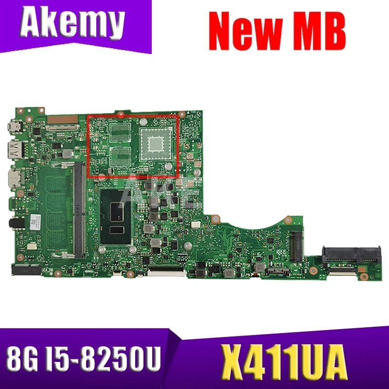 

Материнская плата для ноутбука Akemy X411UA MB._ 8G/I5-8250U Материнская плата ASUS S4100V S4000V X411U X411UQ S4200V X411UA 90NB0GF0-R00010
