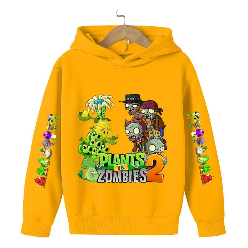 

Autumn Winter Plant Vs demon Print Children Hoodies Cartoon Game Boys Clothes Kids Streetwear Clothes For Teen Size 4-14 T