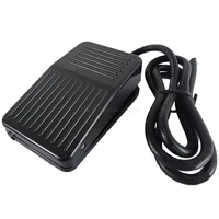 1pcs tfs 01 black foot pedal switch ac 250v 10a spdt no nc antislip plastic momentary power fs 1 with 0 212m electric wire