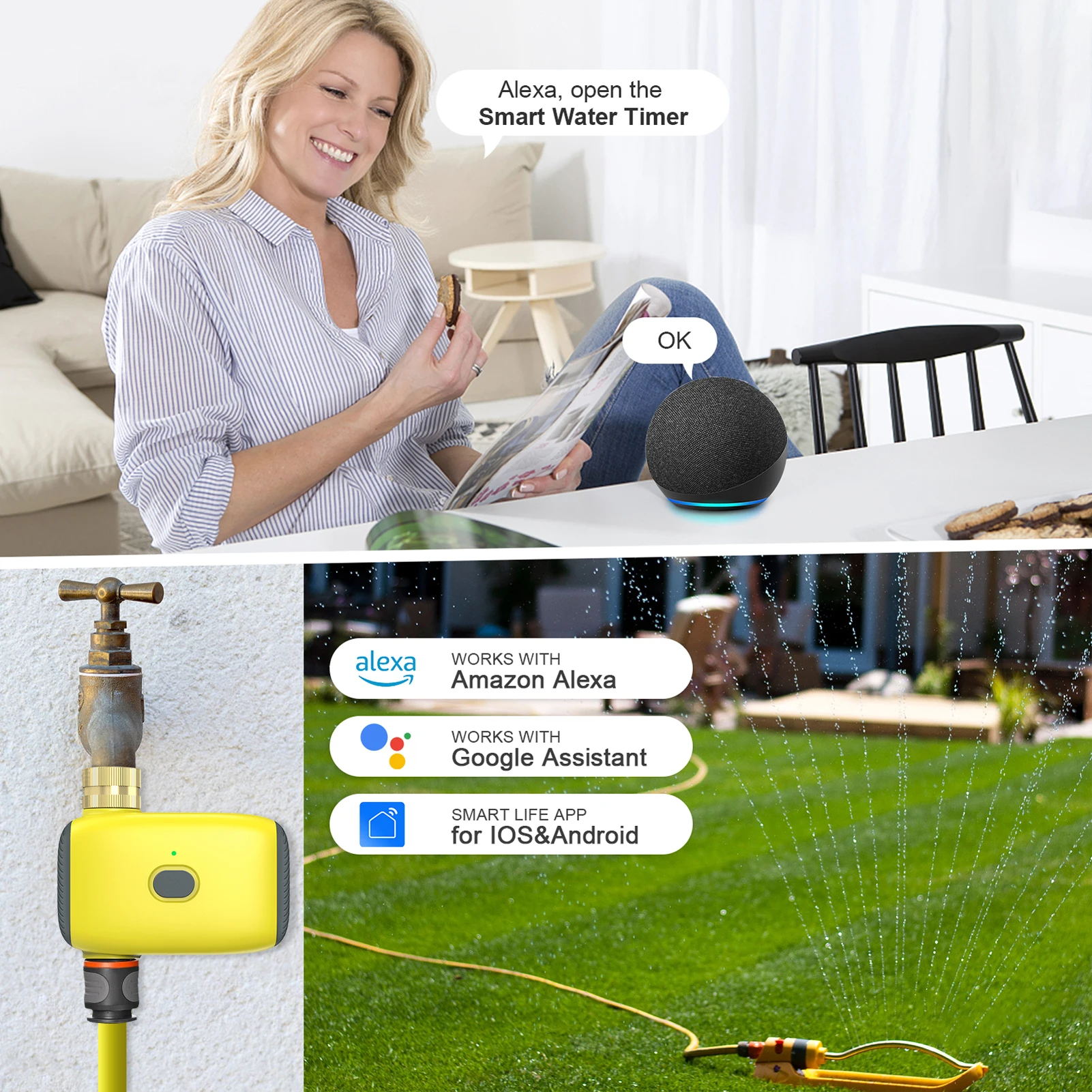 Автоматический таймер полива BSP3/4 &quot садовые клапаны с таймером для регулировки