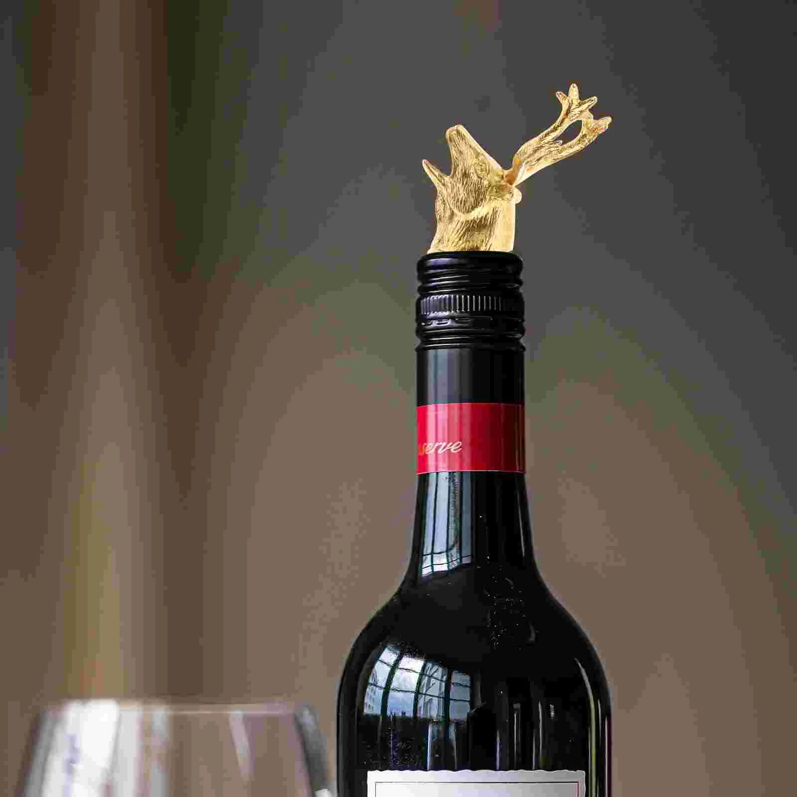 Разливная пробка для бутылки с изображением головы оленя креативный аэратор