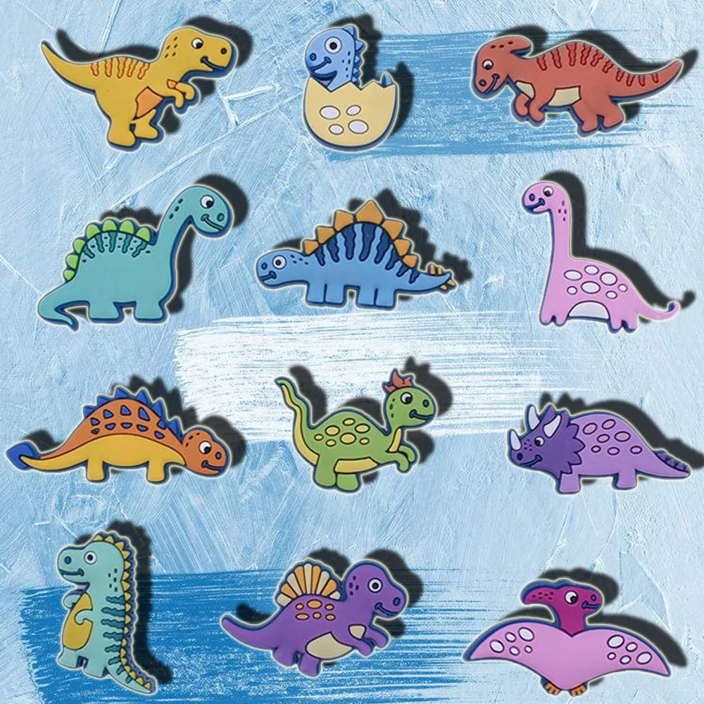 

1pcs Shoe Charms Decorations Fits for Crocs Accessories Dinosaur Pins Boys Girls Kids Women Teens Christmas Gifts Party Favors