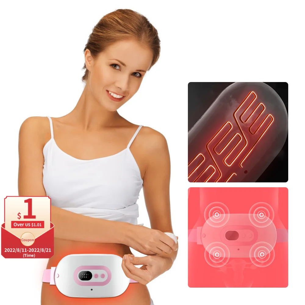 

Relieve Menstrual Pain Abdominal Heating Massage Warm Palace Belt Electric Heating Uterus Acupoints Vibrating Massage the Waist