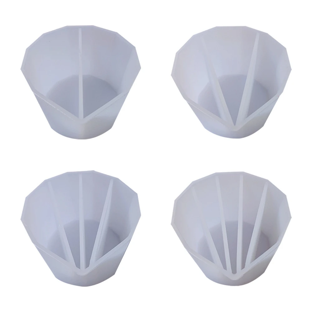 

4Pcs Distributing Cup Silicone Measuring Cups Resin Tools Color Mixing Toning Cup for Dispensing Handmade Crafts,White