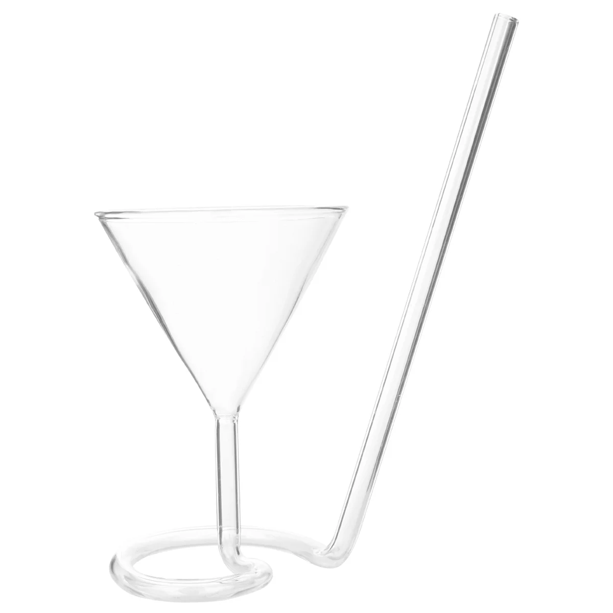 

Cup Glasses Cocktail Straw Spiral Martini Goblet Champagne Drinking Red Whiskey Cups Beverage Creative Clear Sipper Coupe Built