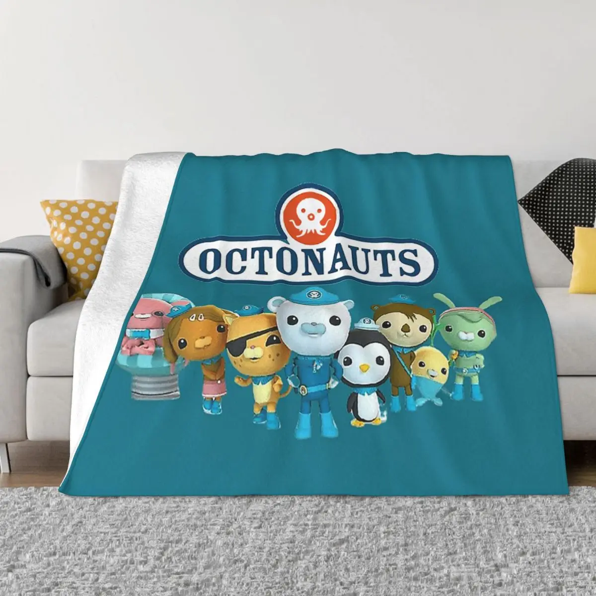 

Kid Kwazii The Octonauts Blankets Flannel Autumn/Winter Tv Show Anime Breathable Ultra-Soft Throw Blankets for Sofa Couch Quilt