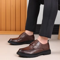 Men genuine Leather Casual Lace-up Walking Shoes men outdoor Tooling Shoes man 1