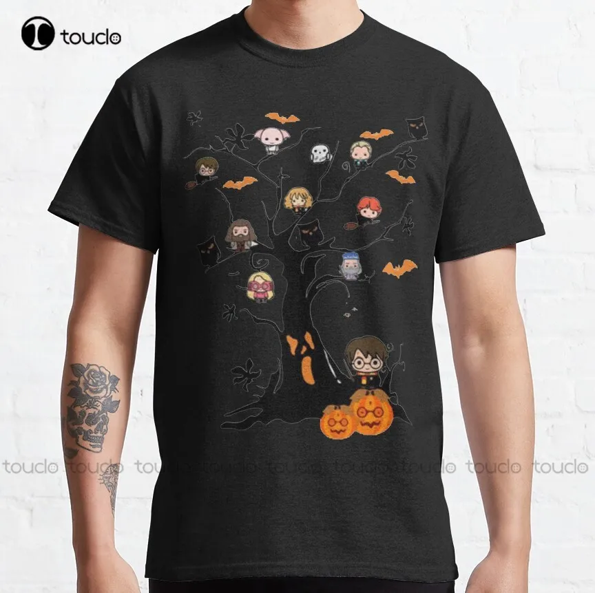 

Halloween Funny Tree Classic T-Shirt Shirts For Teen Girls Cotton Outdoor Simple Vintag Casual T-Shirt Gd Hip Hop Xs-5Xl Unisex