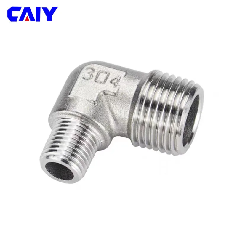 

External thread elbow 90 degree angle 304 stainless steel external thread reducing pipe fitting joint 1/4-3/8 1/4-1/2 3/8-1/2
