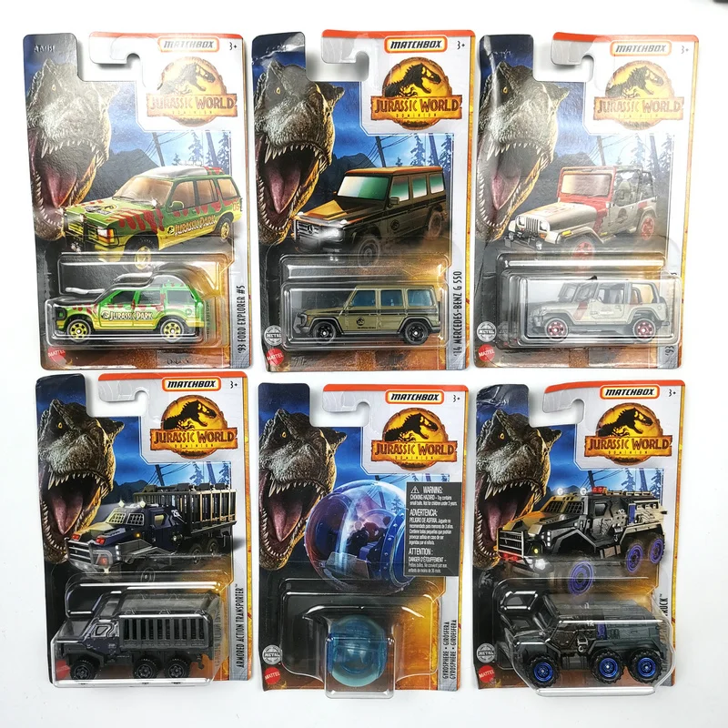 

Matchbox Cars Jurassic World Movie FORD EXPLORER/ JEEP WRANGLER/ BENZ G63 AMG/ HUMVEE 1/64 Die-cast Model FMW90