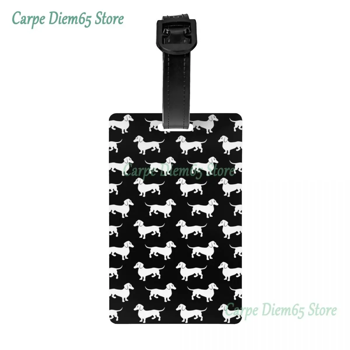 

Wiener Dachshunds Badger Luggage Tag Puppy Sausage Dog Travel Bag Suitcase Privacy Cover ID Label