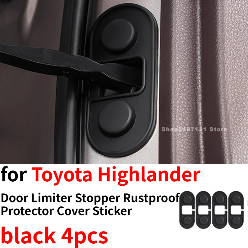 

Автомобильный дверной ограничитель, стопор, нержавеющая защитная крышка, наклейка для Toyota Highlander, аксессуары для интерьера 2022 2023 2024 2025