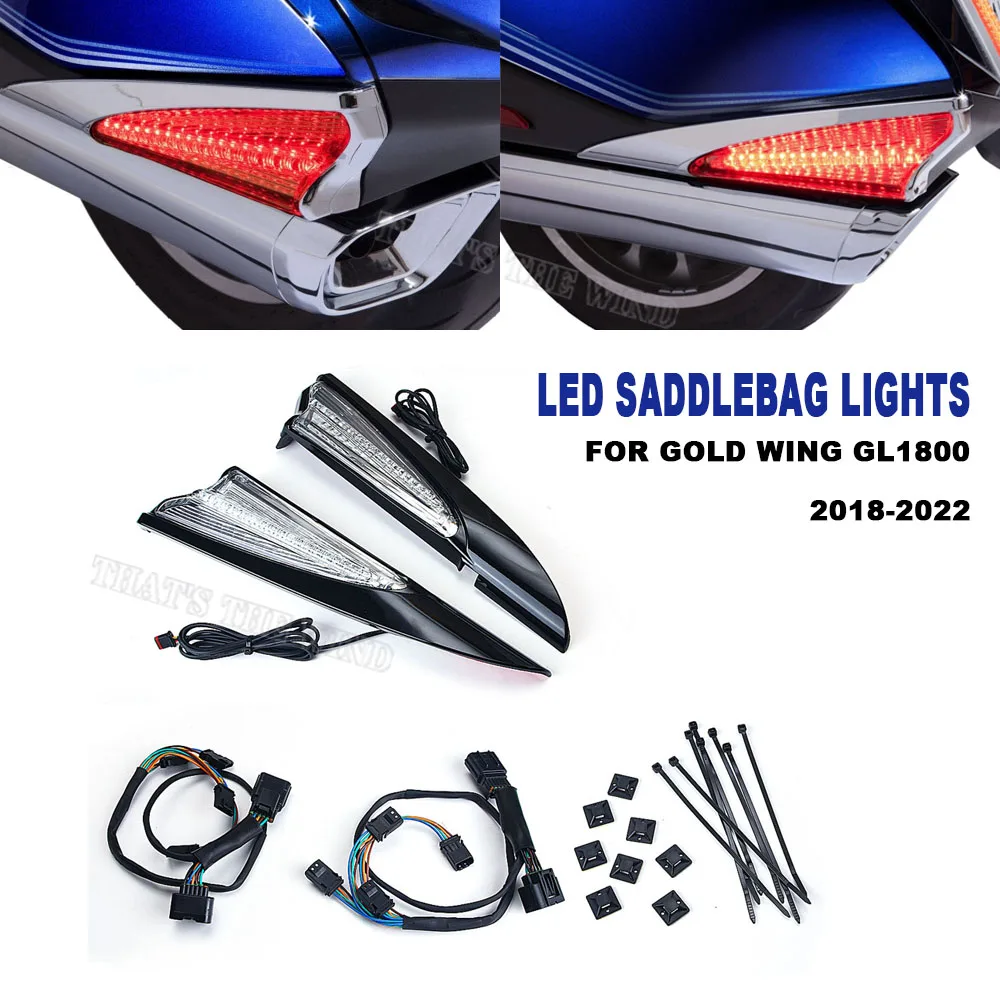 

Signal Light Rear Saddlebag Accent Swoop Lights Case Cover LED SADDLEBAG LIGHTS For Honda Gold Wing GL 1800 GL1800 F6B 2018-2021