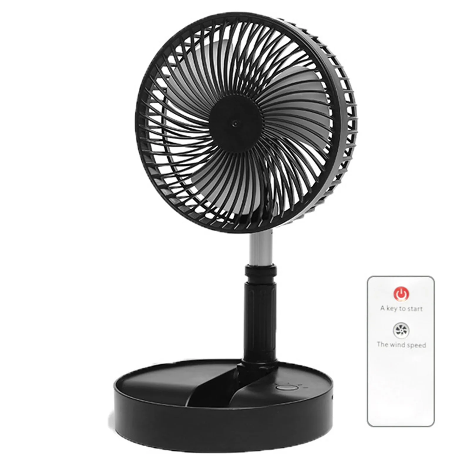 

Portable Folding Fan Telescopic Desk Floor Fan USB Charging 4 Speeds Adjustable for Home Outdoor