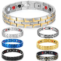 mens womens health magnetic bracelet stainless steel therapy power for men women wholesale drop shipping