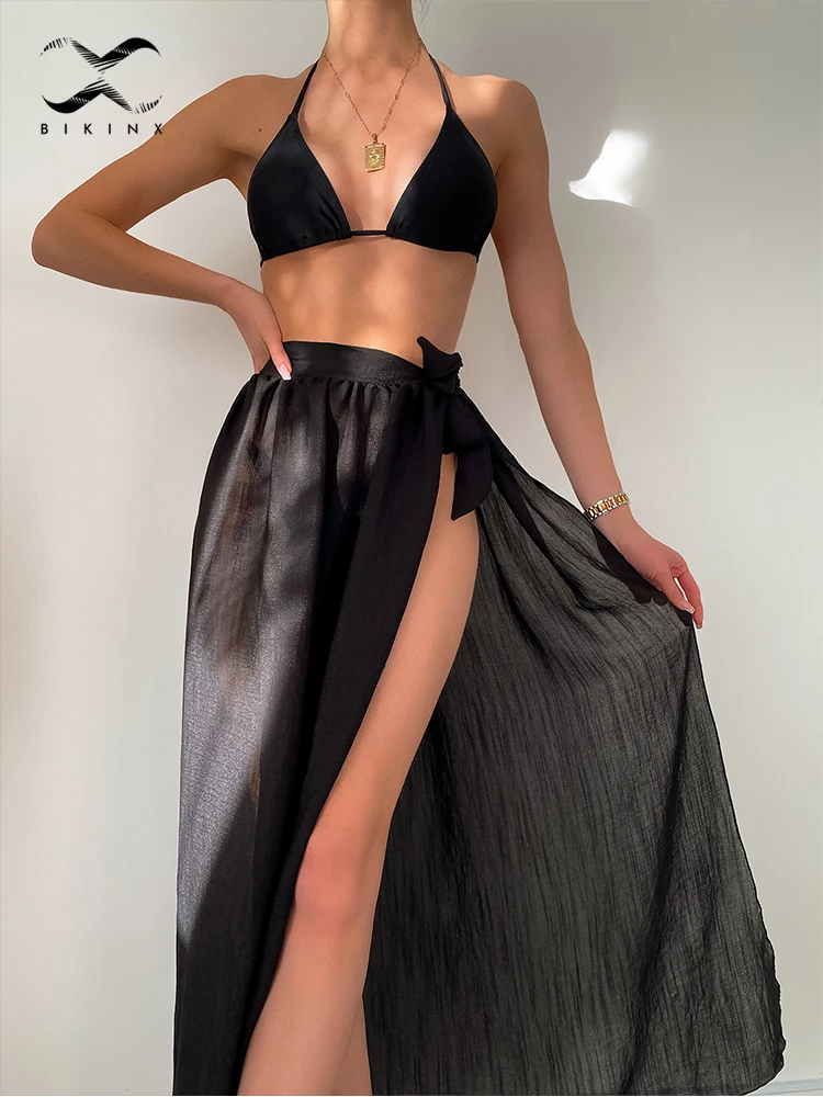 

Sexy thong bikinis Solid 3 piece swimsuit women Triangle bathing suits swimwear conjunto biquinis feminino trajes de baño mujer