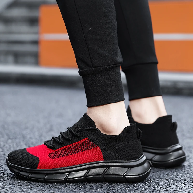 2023 Men Running Shoes Breathable Male Tennis Shoes Non-Slip Sports Men's Sneakers Flexible Outdoor Walking Flats Casual Summer