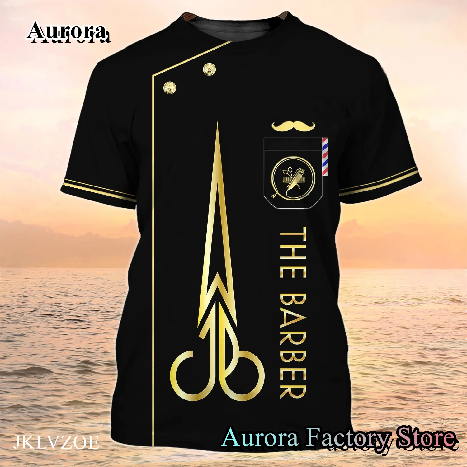 

New Summer Men's Barber T-Shirt Fashion Cosplay Uniform Tees&Tops 3D Printed Clothing Male Casual Oversized Streetwear