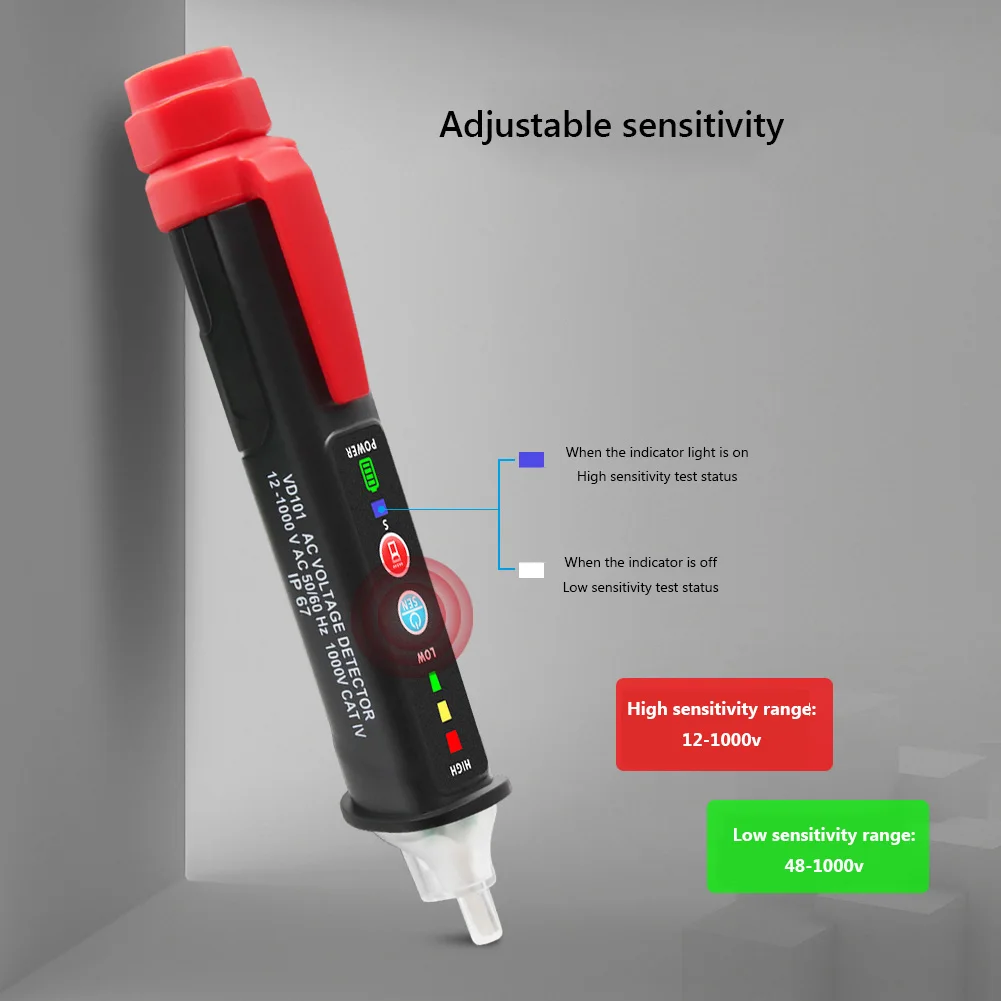 

VC101 Digital Voltage Detectors Volt Current Electric Test Pencil Circuit Non-Contact Pen Tester Meter Electrical Tools